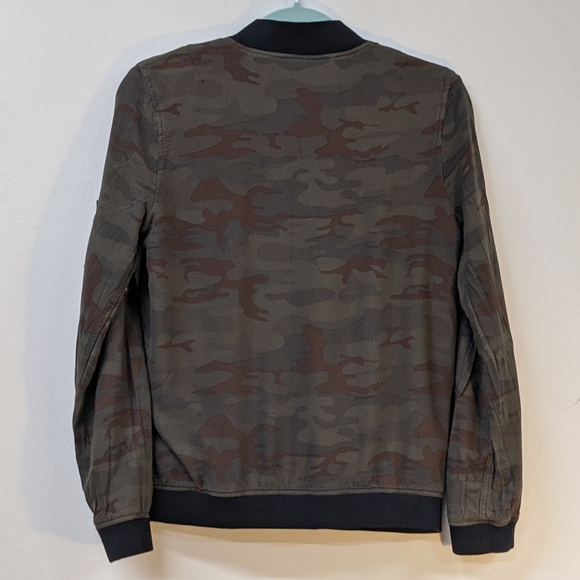 Sanctuary Bomber Camo Gold Zip Up (s) Cotton - Picture 2 of 6